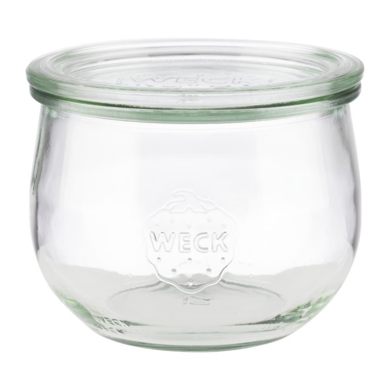 Bocaux en verre tulipe avec couvercle Weck APS 580 ml (lot de 6) FT200 APS Bocaux en verre tulipe avec couvercle Weck APS 580 ml (lot de 6) FT200 APS