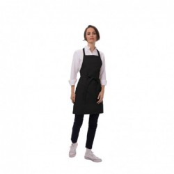 Tablier bavette avec deux poches plaquées Chef Works noir B780 Chef Works