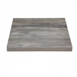 Plateau de table carré pré-percé en mélamine Bolero gris 700 mm FT291 Bolero