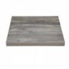 Plateau de table carré pré-percé en mélamine Bolero gris 700 mm FT291 Bolero