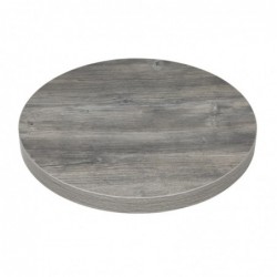 Plateau de table rond pré-percé en mélamine Bolero gris 600 mm FT292 Bolero