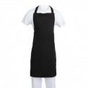 Tablier bavette Whites polyester-coton noir XL B887 Whites Chefs Clothing