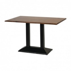 Table rectangulaire Turin avec base en métal et plateau vintage 1200x760 mm FT515 Non Branded