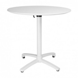 Table pliante en polypropylène Bolero 800mm blanche FT620 Bolero