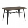 Table d'extérieur Bolero 120x76x75cm bois noir FT955 Bolero