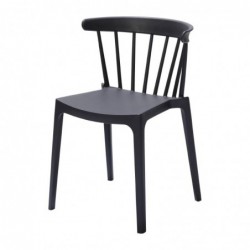 Chaises en polypropylène Windson anthracite (lot de 4) FT972 Sans Marque