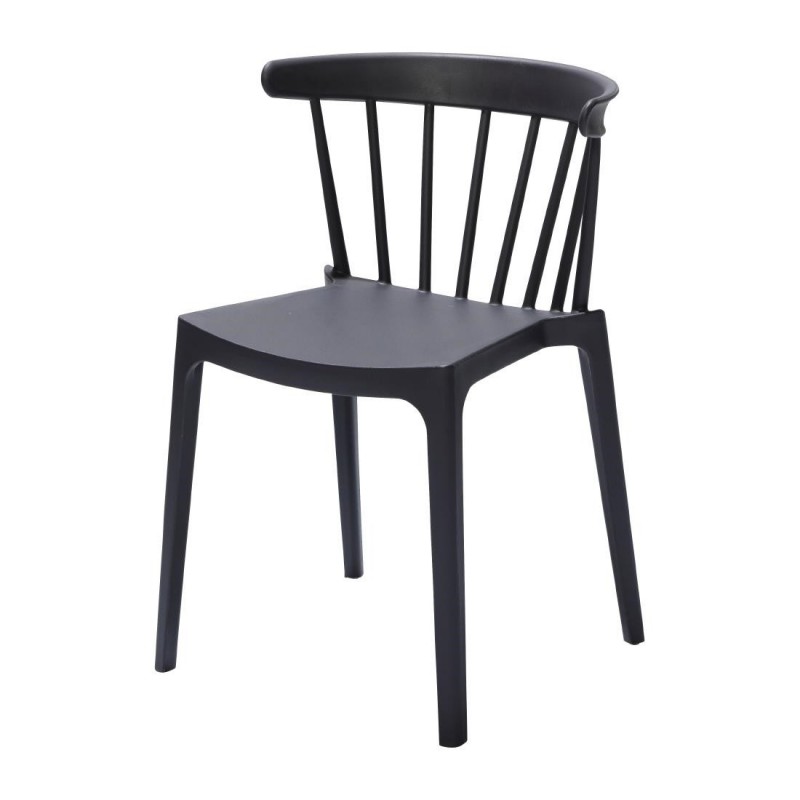 Chaises en polypropylène Windson anthracite (lot de 4) FT972 Sans Marque Chaises en polypropylène Windson anthracite (lot de 4) FT972 Sans Marque