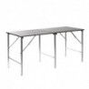 Table de travail pliable en inox FT982 Sans Marque