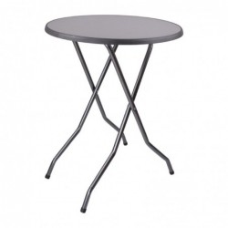 Table haute ronde pliante Barcelona 85cm FT987 Sans Marque