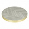 Plateau de table rond pré-percé Bolero Chevron 600mm FU511 Bolero