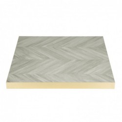 Plateau de table carré pré-percé Bolero Chevron 700mm FU512 Bolero
