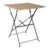Table de terrasse carrée Bolero Perth effet bois FU538 Bolero