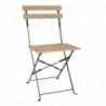 Chaises de terrasse pliantes Bolero Perth effet bois (lot de 2) FU539 Bolero