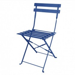 Chaises de terrasse pliantes Bolero Perth bleu marine foncé (lot de 2) FU541 Bolero