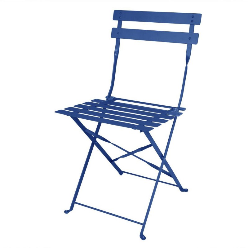 Chaises de terrasse pliantes Bolero Perth bleu marine foncé (lot de 2) FU541 Bolero