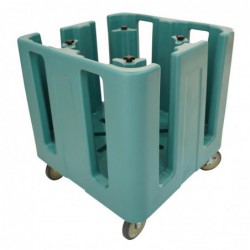 Chariot à vaisselle réglable compact Cambro bleu ardoise FU683 Cambro