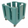 Chariot à vaisselle réglable compact Cambro bleu ardoise FU683 Cambro