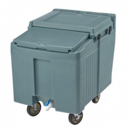 Chariot à glace Cambro ICS125L avec couvercle coulissant bleu ardoise FU690 Cambro