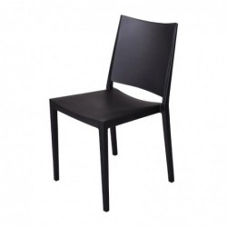 Chaises d'extérieur en polypropylène empilables Florence noires (lot de 4) FW573 Sans Marque