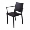 Fauteuils d'extérieur en polypropylène empilables Florence noirs (lot de 4) FW574 Sans Marque