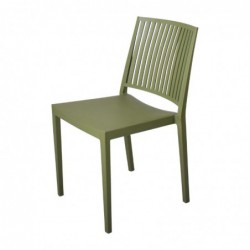 Chaises d'extérieur en polypropylène empilables Baltimore vert olive (lot de 4) FW578 Sans Marque