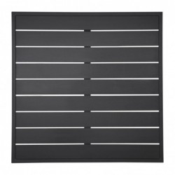 Plateau de table carré en aluminium Bolero noir 700 mm FW599 Bolero