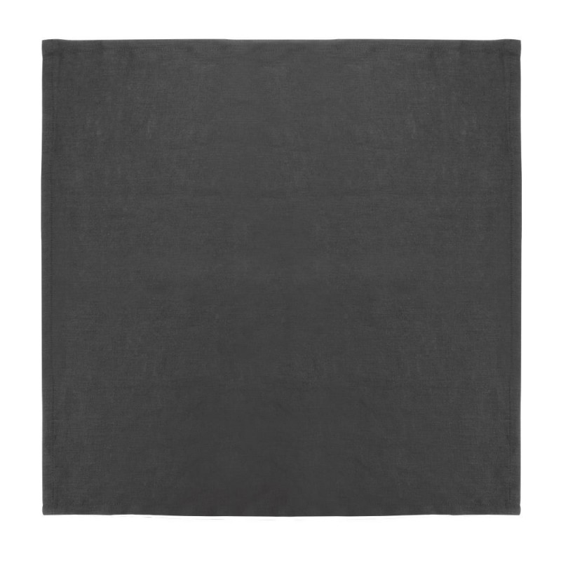 Serviettes de table en lin Olympia noires 400x400mm (lot de 12) FW697 Olympia