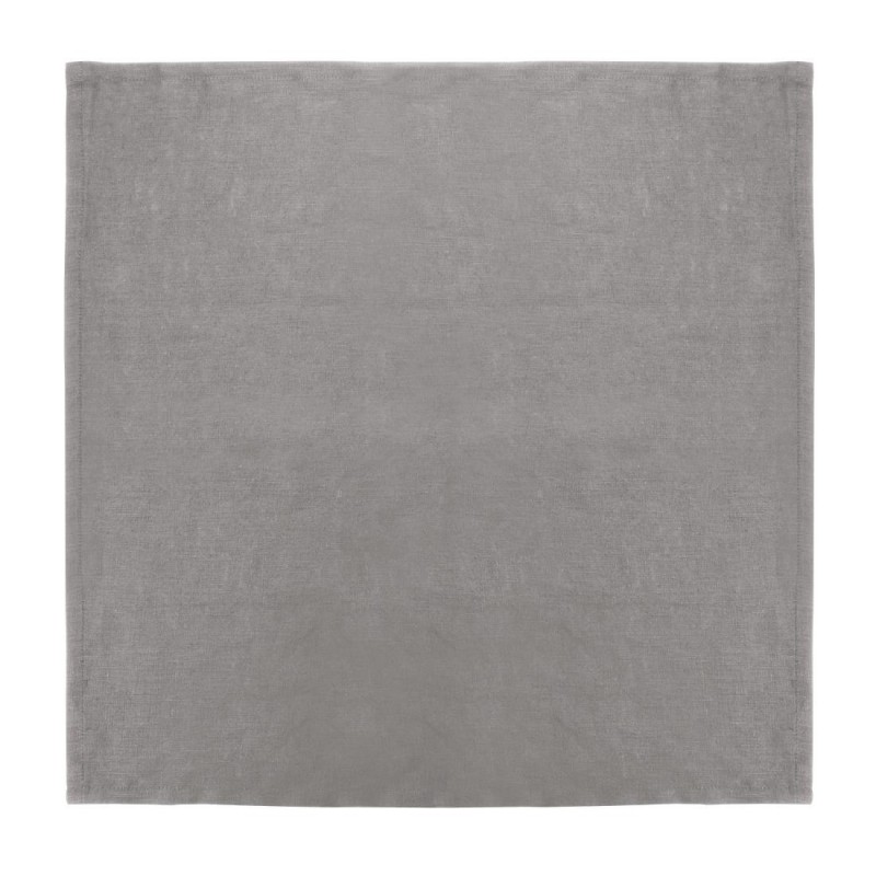 Serviettes de table en lin Olympia grises 400x400mm (lot de 12) FW698 Olympia