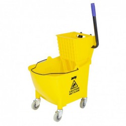 Seau essoreur avec pédale de vidange Jantex 30L jaune FW866 Jantex