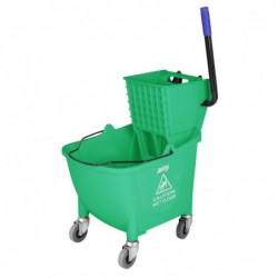Seau essoreur avec pédale de vidange Jantex 30L vert FW867 Jantex