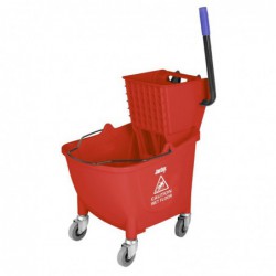 Seau essoreur avec pédale de vidange Jantex 30L rouge FW868 Jantex