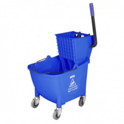 Seau essoreur avec pédale de vidange Jantex 30L bleu FW869 Jantex