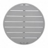 Plateau de table rond en aluminium Bolero gris clair 580 mm FX038 Bolero