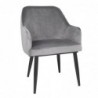 Chaises en velours Bolero Lia grises (lot de 2) FX071 Bolero