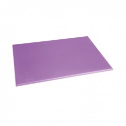 Planche à découper antibactérienne haute densité Hygiplas violette 450x300x10mm FX105 Hygiplas