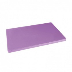 Planche à découper basse densité Hygiplas violette 300x450x20mm FX107 Hygiplas