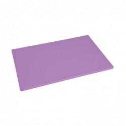 Planche à découper antibactérienne basse densité Hygiplas violette 450x300x10mm FX110 Hygiplas