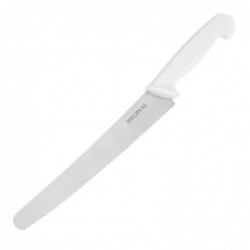 Couteau à pâtisserie denté Hygiplas blanc 250mm FX127 Hygiplas