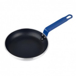 Poêle aluminium antiadhésive Teflon Platinum Plus Hygiplas avec manche bleu 200mm FX134 Hygiplas