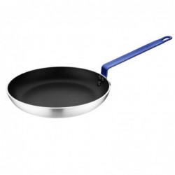 Poêle aluminium antiadhésive Teflon Platinum Plus Hygiplas avec manche bleu 280mm FX136 Hygiplas