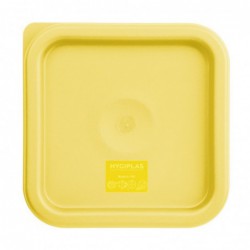 Petit couvercle carré pour boîte alimentaire Hygiplas jaune FX137 Hygiplas