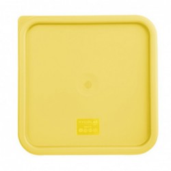 Grand couvercle carré pour boîte alimentaire Hygiplas jaune FX139 Hygiplas
