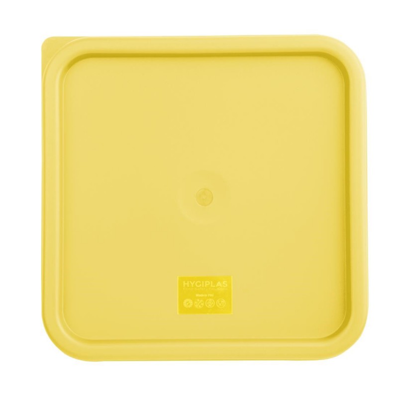 Grand couvercle carré pour boîte alimentaire Hygiplas jaune FX139 Hygiplas Grand couvercle carré pour boîte alimentaire Hygiplas jaune FX139 Hygiplas
