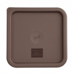 Couvercle moyen carré pour boîte alimentaire Hygiplas marron FX141 Hygiplas