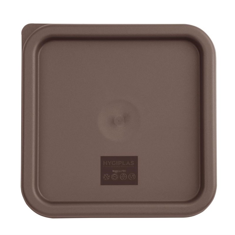 Couvercle moyen carré pour boîte alimentaire Hygiplas marron FX141 Hygiplas Couvercle moyen carré pour boîte alimentaire Hygiplas marron FX141 Hygiplas
