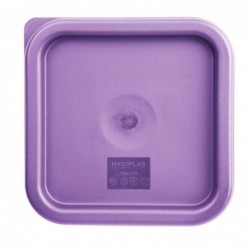 Petit couvercle carré pour boîte alimentaire Hygiplas violet FX143 Hygiplas