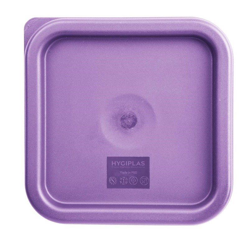 Petit couvercle carré pour boîte alimentaire Hygiplas violet FX143 Hygiplas Petit couvercle carré pour boîte alimentaire Hygiplas violet FX143 Hygiplas