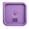 Petit couvercle carré pour boîte alimentaire Hygiplas violet FX143 Hygiplas