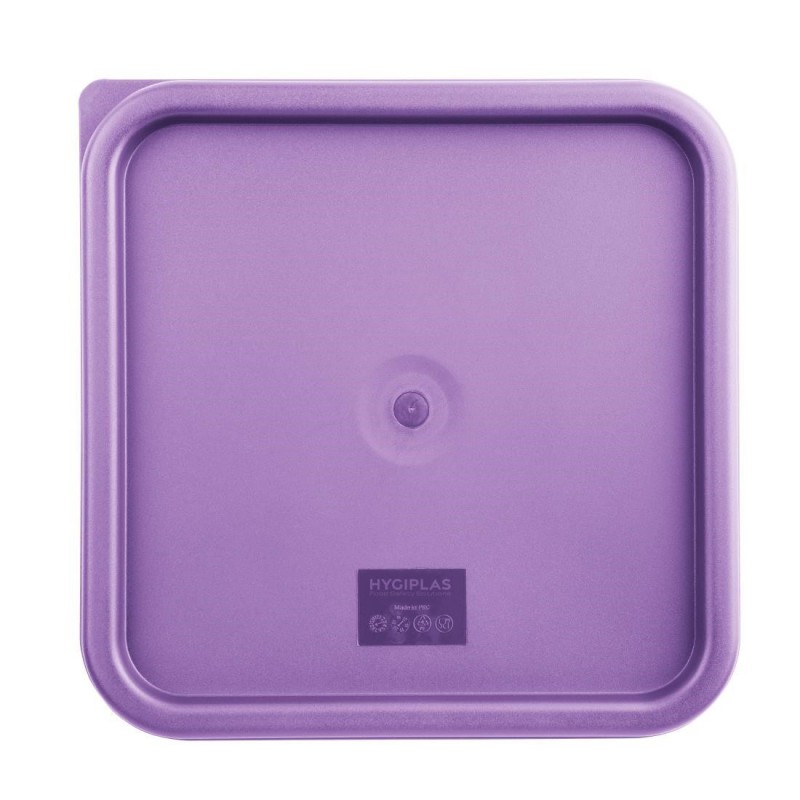 Grand couvercle carré pour boîte alimentaire Hygiplas violet FX145 Hygiplas Grand couvercle carré pour boîte alimentaire Hygiplas violet FX145 Hygiplas