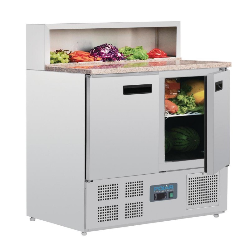 Comptoir de préparation réfrigéré à pizzas 288L Polar Série G G603 Polar Comptoir de préparation réfrigéré à pizzas 288L Polar Série G G603 Polar